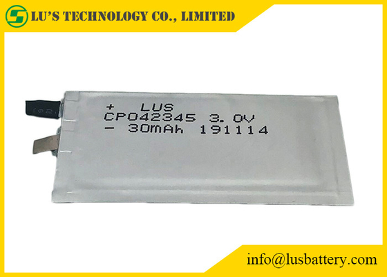 3V 30mAh Podstawowa bateria litowa RFID Ultra cienka CP042345 UL1642 na kartę kredytową